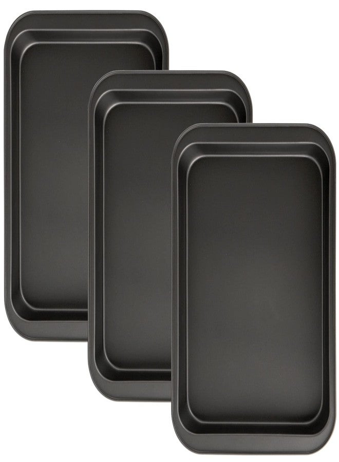 Lyellfe 3 Pack Rectangle Baking Pan, Non-Stick Cake Pans for Oven, 13 x 9 Inch Deep Cookie Sheet Tray for Brownie Lasagna Casserole Bread, BPA Free - Image 5